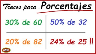 Cálculo de Porcentajes SIN Calculadora [upl. by Atinrahs]