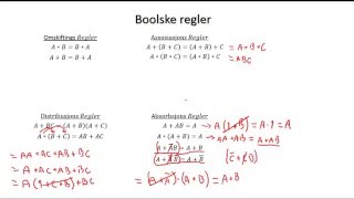 35  Boolske algebraiske regler  Digitalteknikk for Teknisk Fagskole [upl. by Ahsem816]