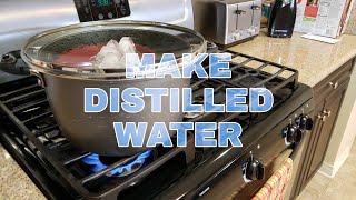 HOW TO Make DISTILLED WATER  At Home EASY  Please APPLAUD this video if it helps you [upl. by Euqinomahs]