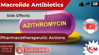 Azithromycin 500mg 250mg Antibiotics Pharmacological Action Side effects [upl. by Ihtak]