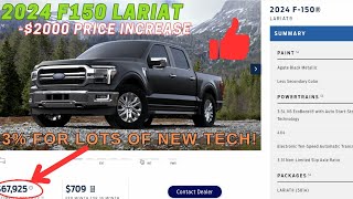 2024 F150 Lariat vs 2023 F150 Lariat build pricing and options 2000 more for 2024 [upl. by Eremahs]