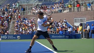 Roger Federer Backhand In Slow Motion [upl. by Oinotnanauj]