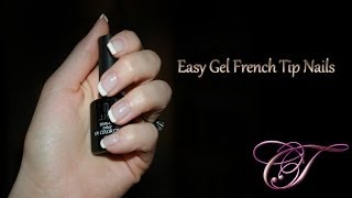 Easy French Tip Manicure using Dotting Tool  UVLED Gel Polish [upl. by Nawor]