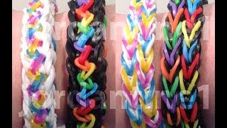 New Inspire Bracelet  Reversible  Rainbow Loom Bandaloom Wonder Loom Crazy Loom [upl. by Ahsenauq]