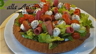 Cake salade fraîcheالطرطة السلاطة الصحية وجبة متكاملةcakesaladeطرطةكيكlatifathermomix [upl. by Frasco]