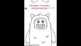 Eğlenceli 100 Farklı Boyama Sayfası  Şablon Açıklamalarda 👇 [upl. by Elehcor922]