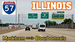 4K Highway drive Interstate 57 Markham 》Bourbonnais Illinois July 9 2024 [upl. by Farmelo]