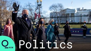 President Biden Walks Along Pennsylvania Avenue Following Inauguration [upl. by Nosak]