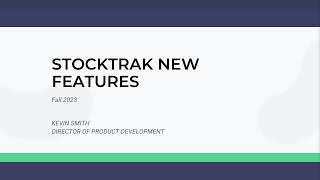 StockTrak New Features  Fall 2023 [upl. by Payton]