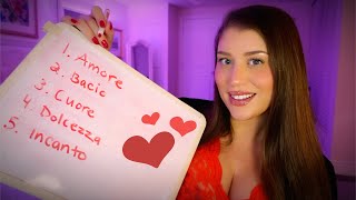 ASMR  Learn Italian Romantic Words Whispered [upl. by Viridis854]