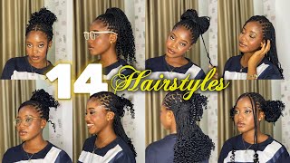 14 UNIQUE WAYS TO STYLE YOUR KNOTLESS BRAIDS Quick and easy Beginner Friendly Tutorial [upl. by Uhayile655]