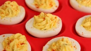 Deviled Eggs Recipe  Laura Vitale  Laura in the Kitchen Episode 554 [upl. by Goto800]