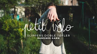 Process making Sandnes Garn slippers Nr 3 Doble tøfler  Double Slippers free pattern [upl. by Christi]