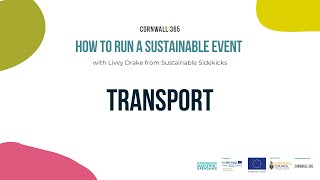 Sustainable Events Transport [upl. by Drofliw37]