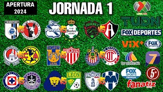 FECHAS HORARIOS Y CANALES PARA LA JORNADA 1 DE LA LIGA MX APERTURA 2024 [upl. by Atinrehs]