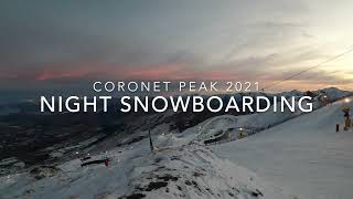 Coronet Peak Night Snowboarding [upl. by Asillim]