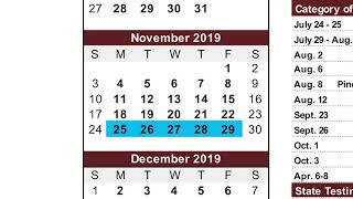 2019 2020 Academic Calendar Overview [upl. by Fadas]