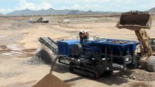 Kleemann Tracked Jaw Crusher MC 120 Z Crushing River Gravel [upl. by Ahsek]