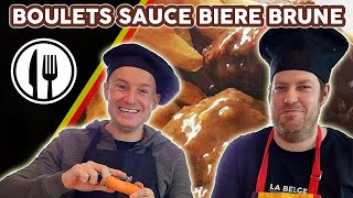 BOULETS LIÈGEOIS  Sauce à la bière brune Ma recette [upl. by Uoliram]