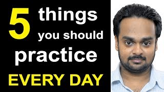 5 Things to Practice Every Day to Improve Your English  Better Communication Skills  Become Fluent [upl. by Orecic164]