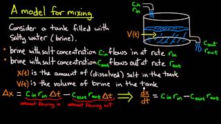 ODE  A model for mixing problems [upl. by Nyllek728]