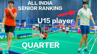 QUARTER  YONEXSUNRISE ALL INDIA SENIOR RANKING TOURNAMENT HARIYANA TANVI SHARMA VS UNNATI HOODA [upl. by Ahsya]