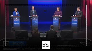 California Senate candidates compete for voters during first debate [upl. by Nosila509]