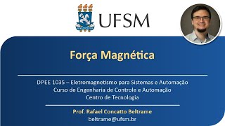 Eletromag 18  Força Magnética [upl. by Eon]