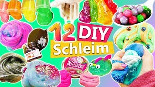 12 Schleim DIYs  Schleim Videos für Kinder  Slime selber machen  Einhorn Kacke  Orbeez Schleim [upl. by Aiuqenehs]