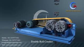 Double Roller Crusher  Coal Cement Crushing  Mineral Processing [upl. by Hsevahb]