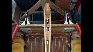 Plywood hull gluing Episode 149 Tiller lockHuntingford helm impeder Pasja 400 RoSSY project [upl. by Anoyk610]