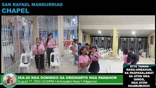 Ika20 nga Domingo sa Ordinaryo nga Panahon  August 17 2024 I 600pm I Anticipated MassHiligaynon [upl. by Eilrac]