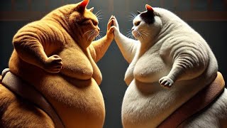 Battle of the Titans cat kitten cute youtube [upl. by Sibbie]