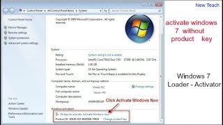 How to activate windows 7 without product key  All Versions  Free  Using Windows Loader [upl. by Eniamahs]