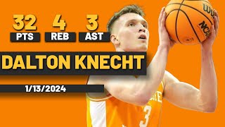 NBA Prospect Dalton Knecht Tennessee Volunteers 36 PTS 4 REB 3 AST vs Georgia Bulldogs [upl. by Axe]