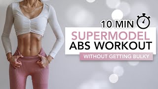 10 MIN SUPERMODEL ABS WORKOUT  11 Line Abs amp Toned Obliques Without Getting Bulky  Eylem Abaci [upl. by Notaek]