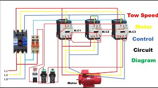 3 phase 2 speed motor control circuit wiring diagram [upl. by Adnav]