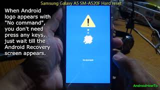 Samsung Galaxy A5 SMA520F Hard reset [upl. by Xuerd]