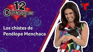 Los mejores chistes de Penélope Menchaca en 12 Corazones  Telemundo Entretenimiento [upl. by Asiuol]