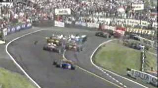 F1 1986 Thierry Boutsen Crashes After Start Causing Pile Up Brands Hatch [upl. by Matt]