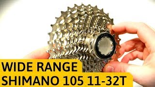 Wide Range 105 Cassette  Shimano CSR7000 1132t 105 11speed Cassette [upl. by Goebel]