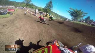 GoPro Justin Hill Moto 2  Washougal MX Lucas Oil Pro Motocross Championship 2016 [upl. by Atinor]