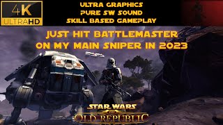 Just hit Battlemaster in a nice match on my main Sniper in 2023  Virulence Sniper  SWTOR PvP Arena [upl. by Nike]