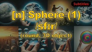 n Sphere meaning round 3D object with 5 examples [upl. by Ahsaek153]