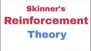 Skinners Reinforcement Theory [upl. by Ellga]