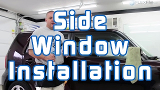 Window Tinting Side Window Installation Two Stage Method [upl. by Mariejeanne]