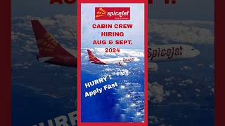 Spicejet Airlines Cabin Crew walkin hiring Aug and Sept2024 cabincrewjobs spicejetairlinesjobs [upl. by Licec768]