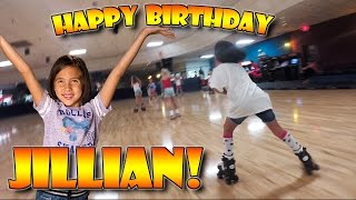 ROLLER SKATE BIRTHDAY Jillians 8th Birthday Party [upl. by Drawyah]