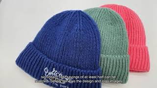 Free Style Pattern Beanie China factory Adult Ribbed Knit Hat Knitting Hat For Baby [upl. by Yecats448]