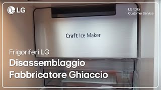 Frigoriferi LG  Disassemblaggio Fabbricatore Ghiaccio Artigianale modelli Side by Side InstaView™ [upl. by Noral]